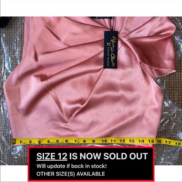 Alice + Olivia Ada Light Pink Ruffle Crop Top - Picture 13 of 16